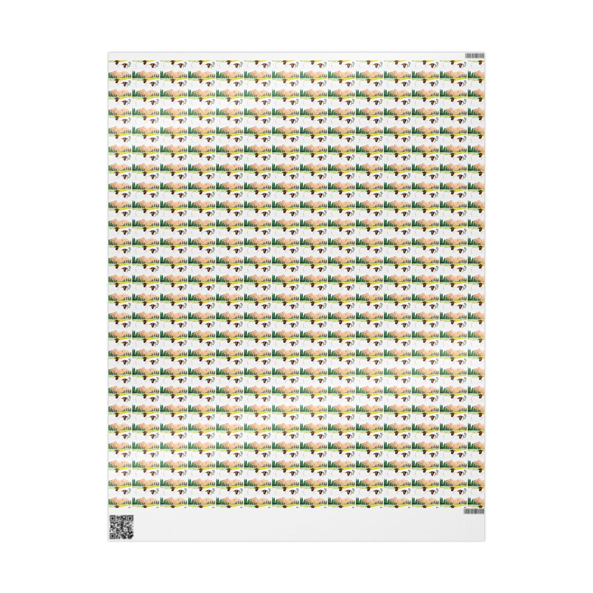 Wrapping Paper — Two Sheep Pattern Gift Wrap (Eco-Friendly)