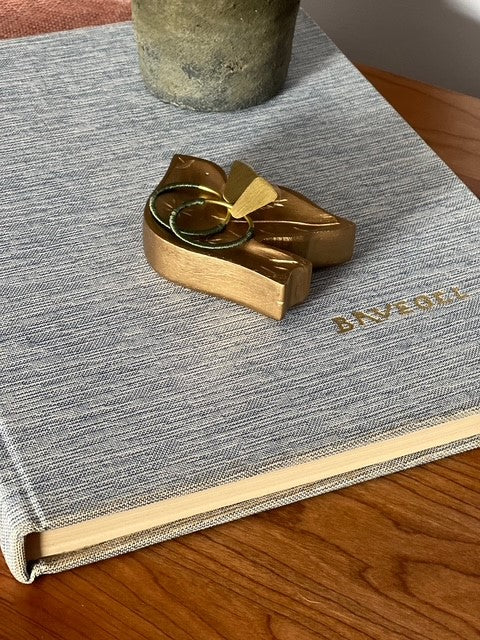 Kaia Gold Hoop Earrings - Olive Green Thread Wrapped