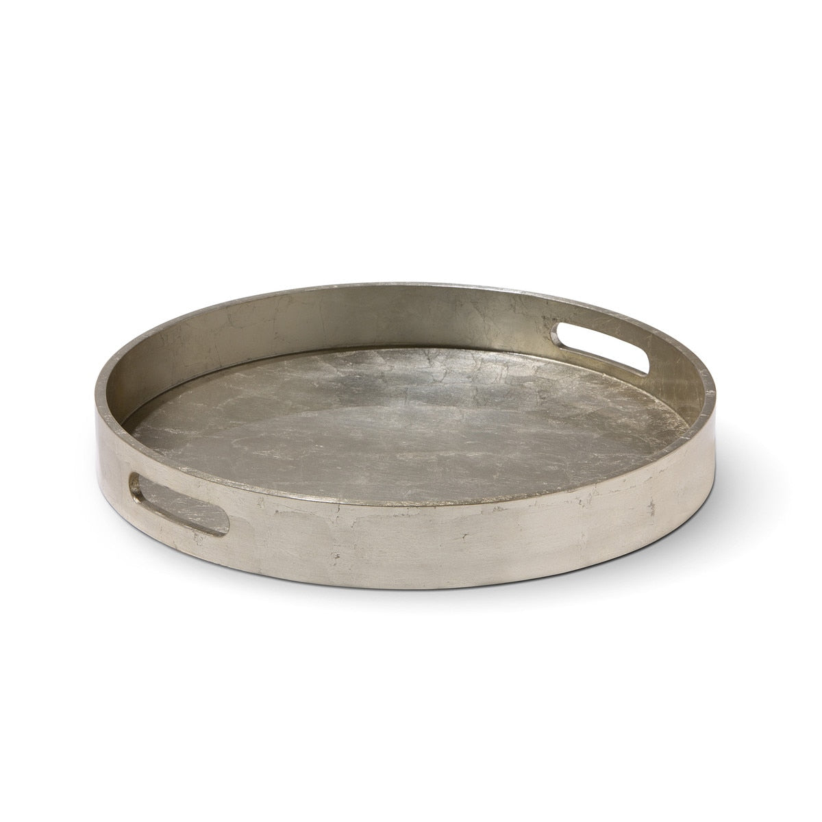 Great House Round Foiled Tray, Champagne Silver style shot 1