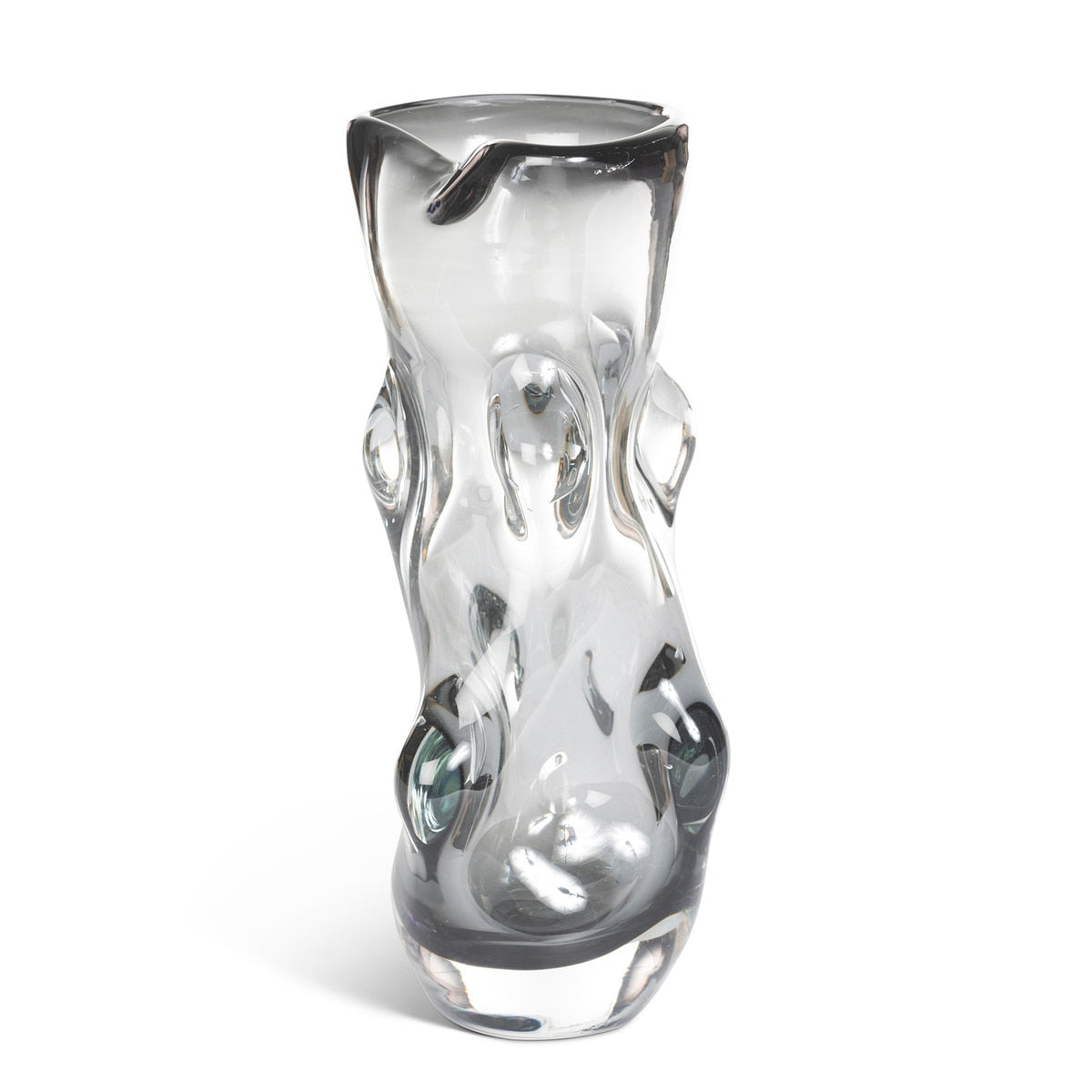 Serenity Glass Vase, Smoke, Large style shot 1