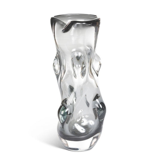 Serenity Glass Vase, Smoke, Large style shot 1