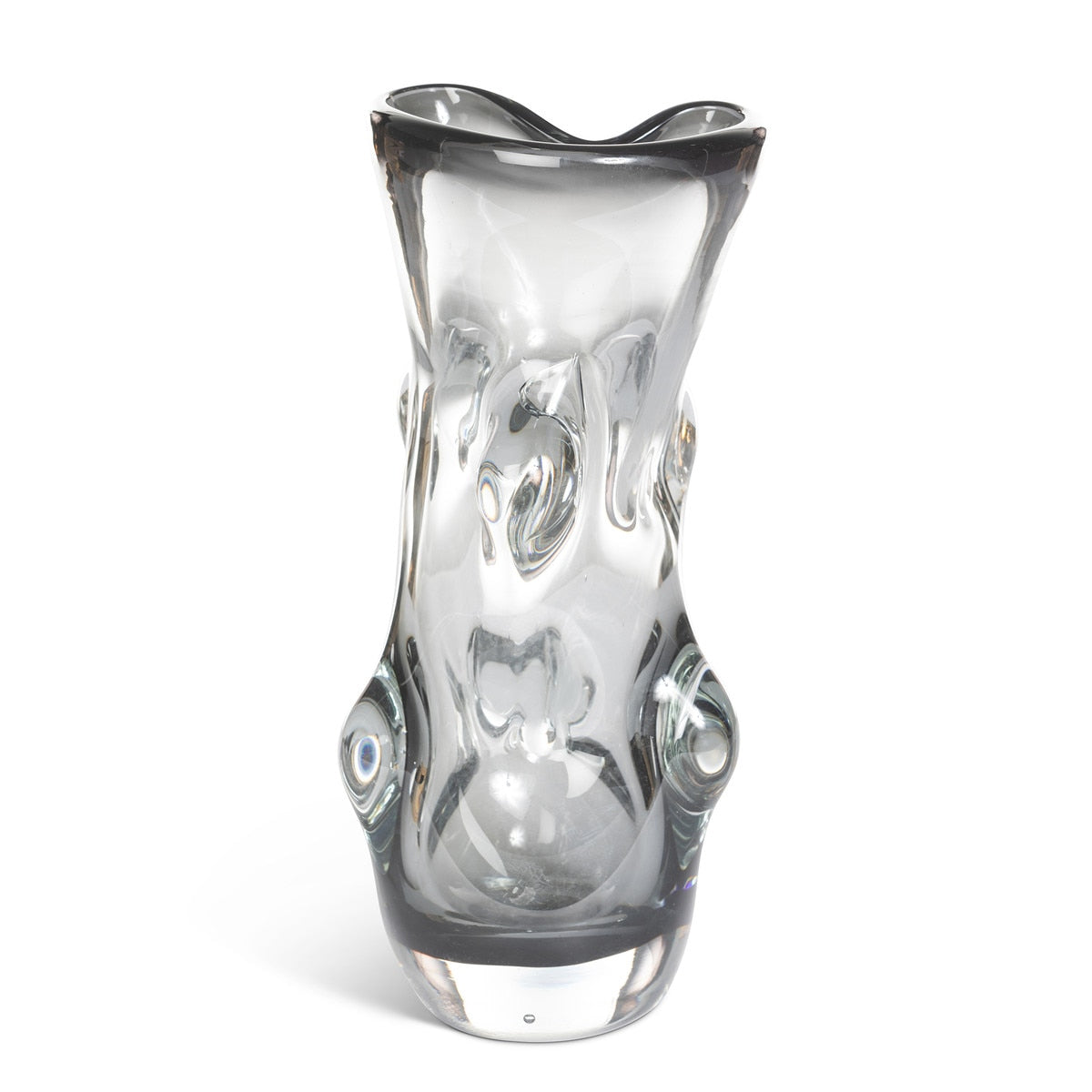 Serenity Glass Vase, Smoke, Large style shot 2