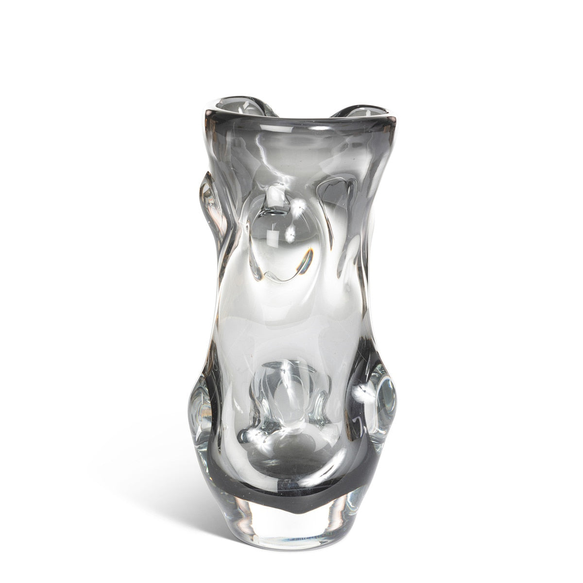 Serenity Glass Vase, Smoke, Medium style shot 2