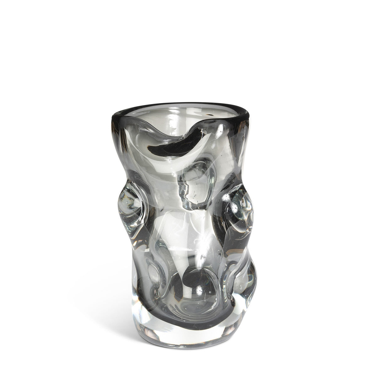 Serenity Glass Vase, Smoke, Small style shot 1