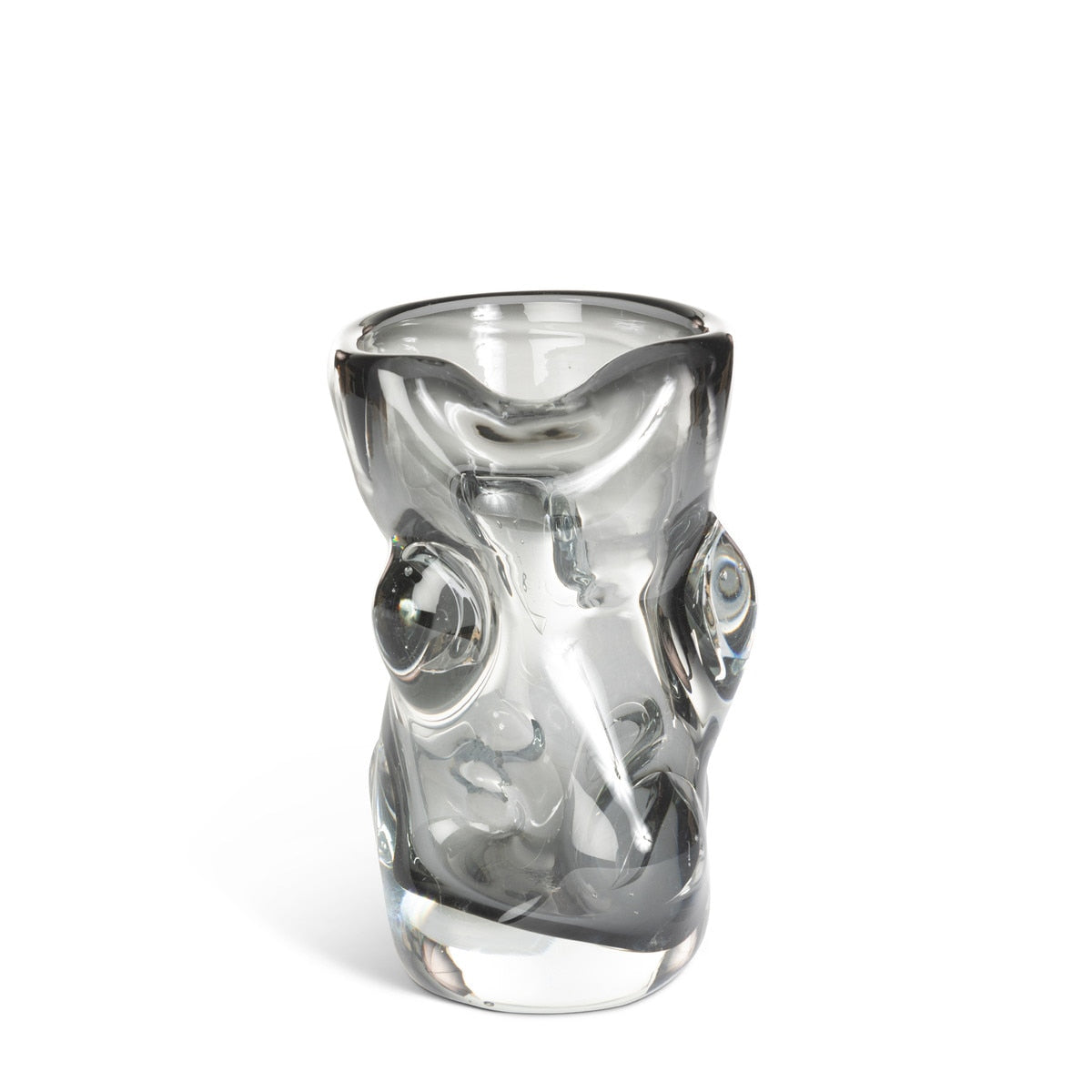 Serenity Glass Vase, Smoke, Small style shot 2
