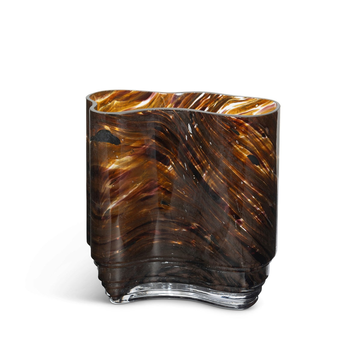 Clover Glass Vase, Tortoise, Small style shot 1