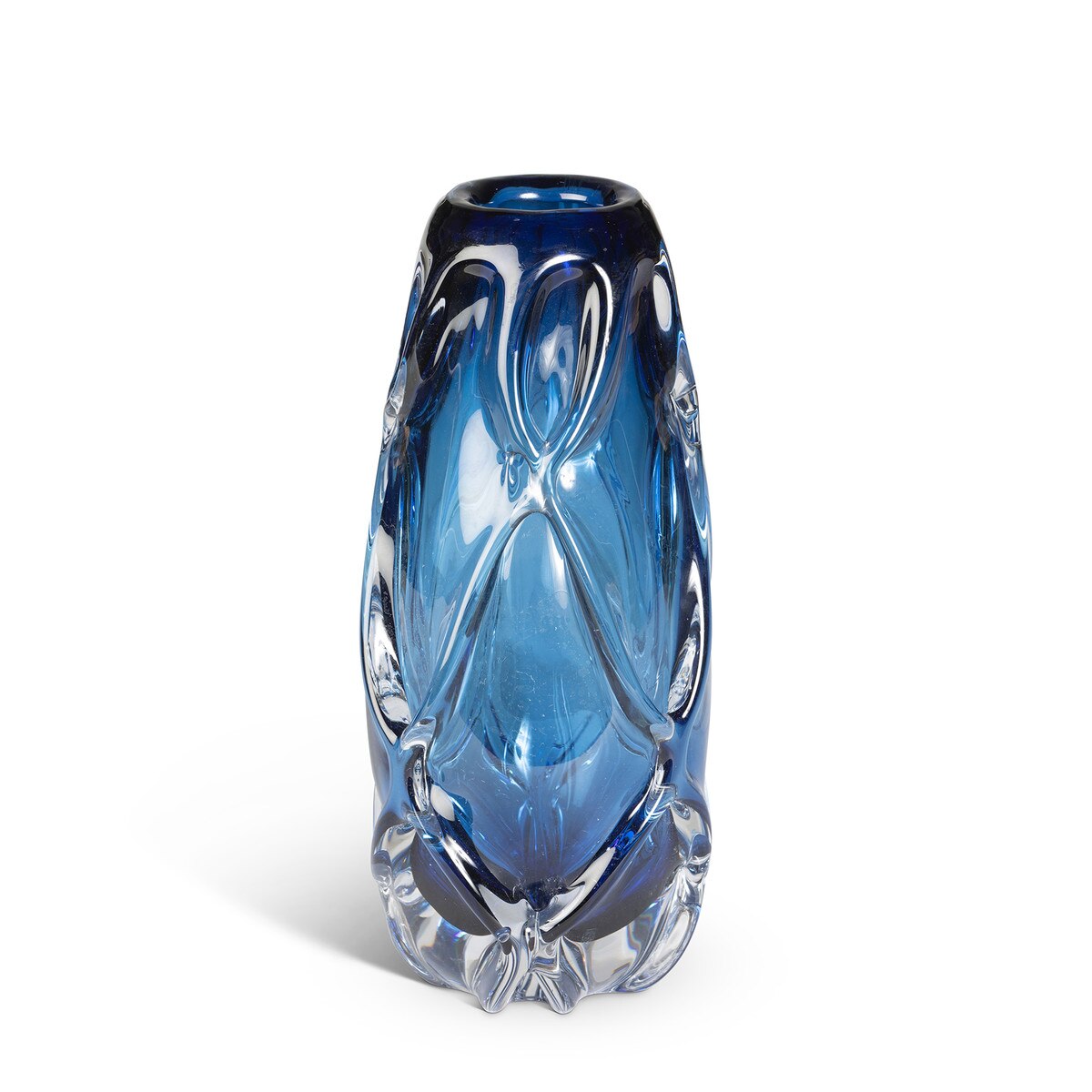 Tidal Glass Vase, Blue, Large style shot 2
