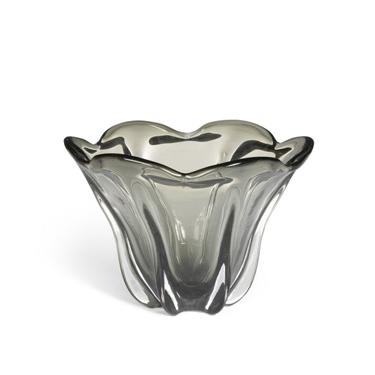 Tulip Glass Bowl, Smoke, Small style shot 1