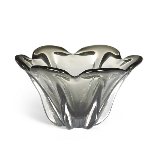 Tulip Glass Bowl, Smoke, Large style shot 1