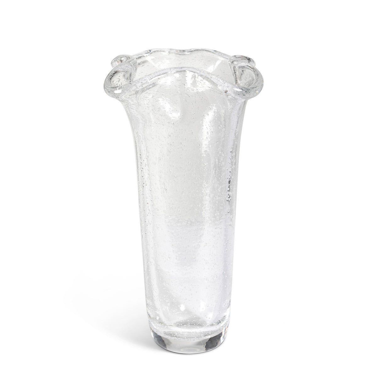 Ruffle Glass Vase, Clear style shot 1