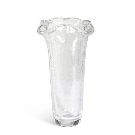 Ruffle Glass Vase, Clear style shot 1
