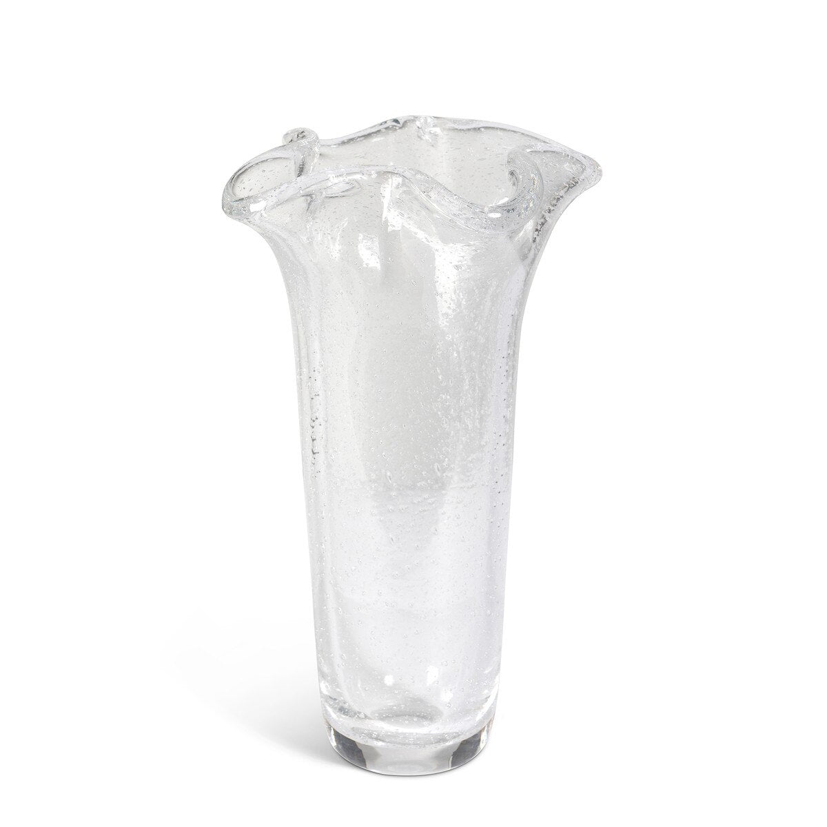 Ruffle Glass Vase, Clear style shot 2