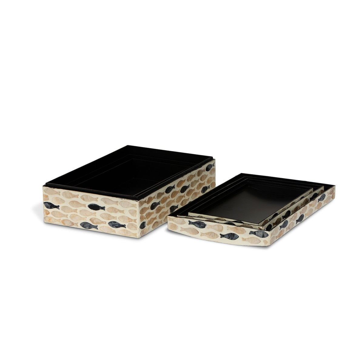 Capraia Coast Decorative Boxes, Set of 3, Nautical style shot 2