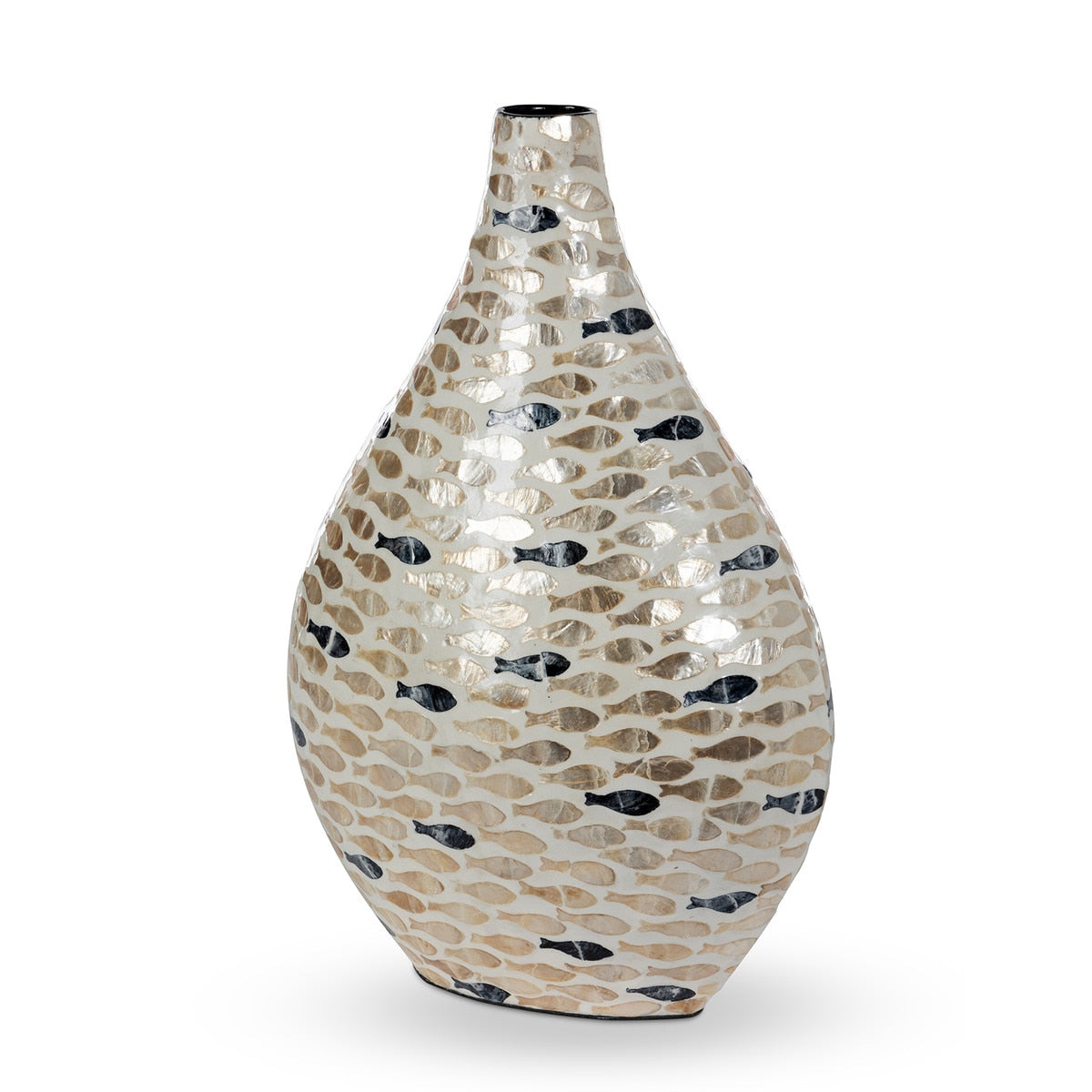 Capraia Coast Mosaic Vessel, Capiz, Nautical style shot 2