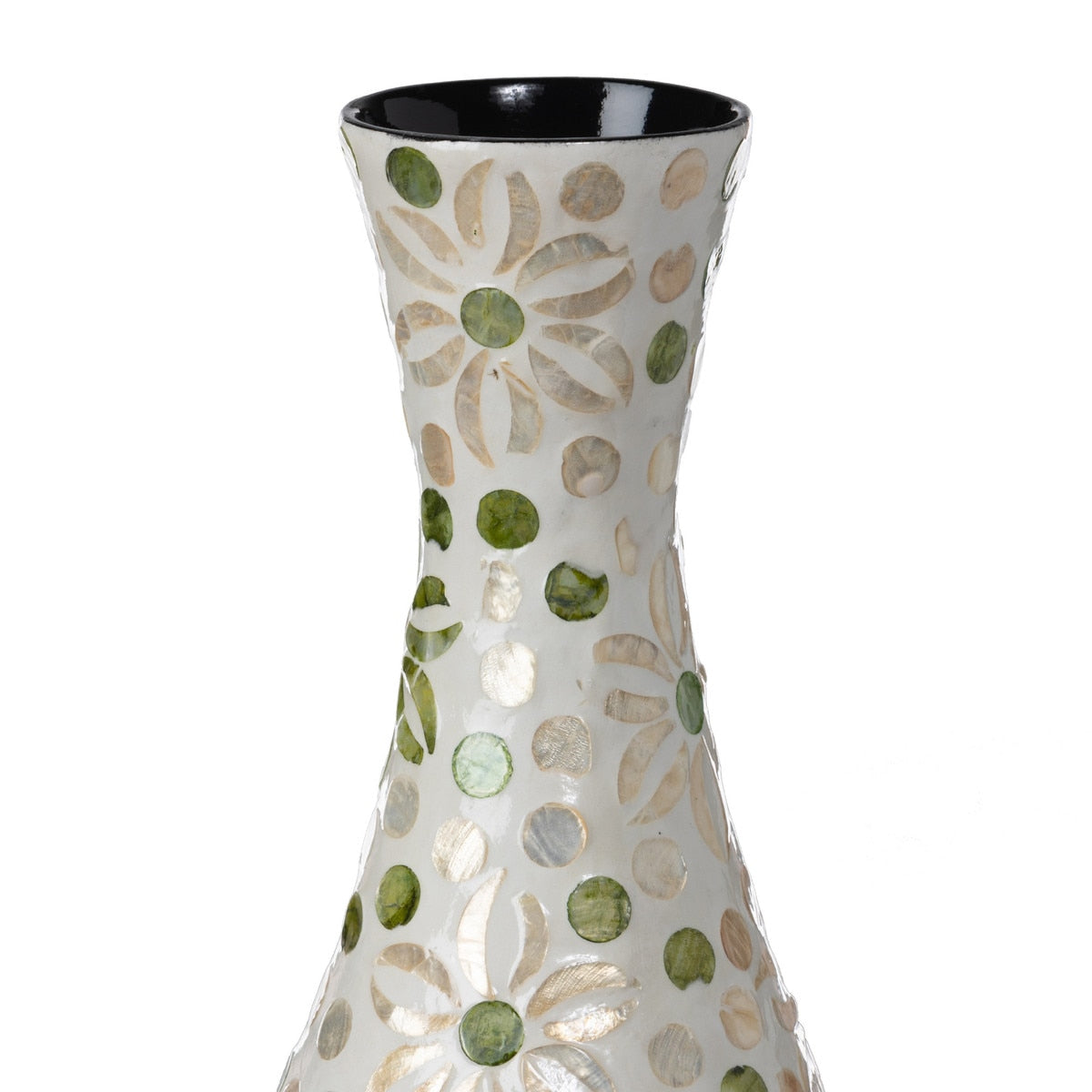 Capraia Coast Floral Vase, Capiz style shot 2