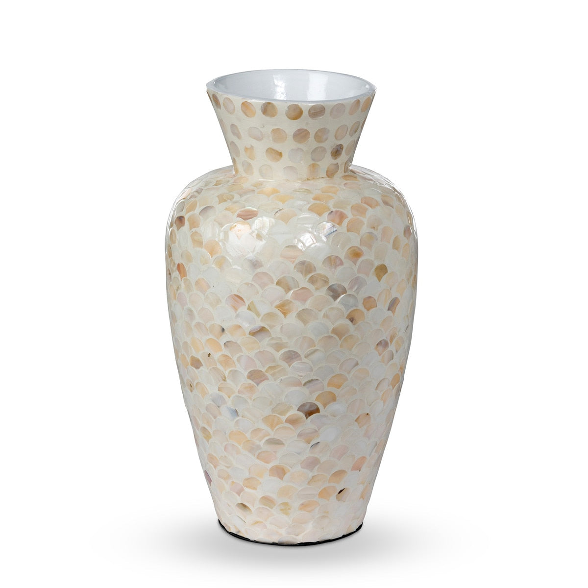 Capraia Coast Mosaic Vase, Mother of Pearl style shot 1