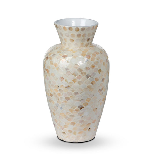 Capraia Coast Mosaic Vase, Mother of Pearl style shot 1