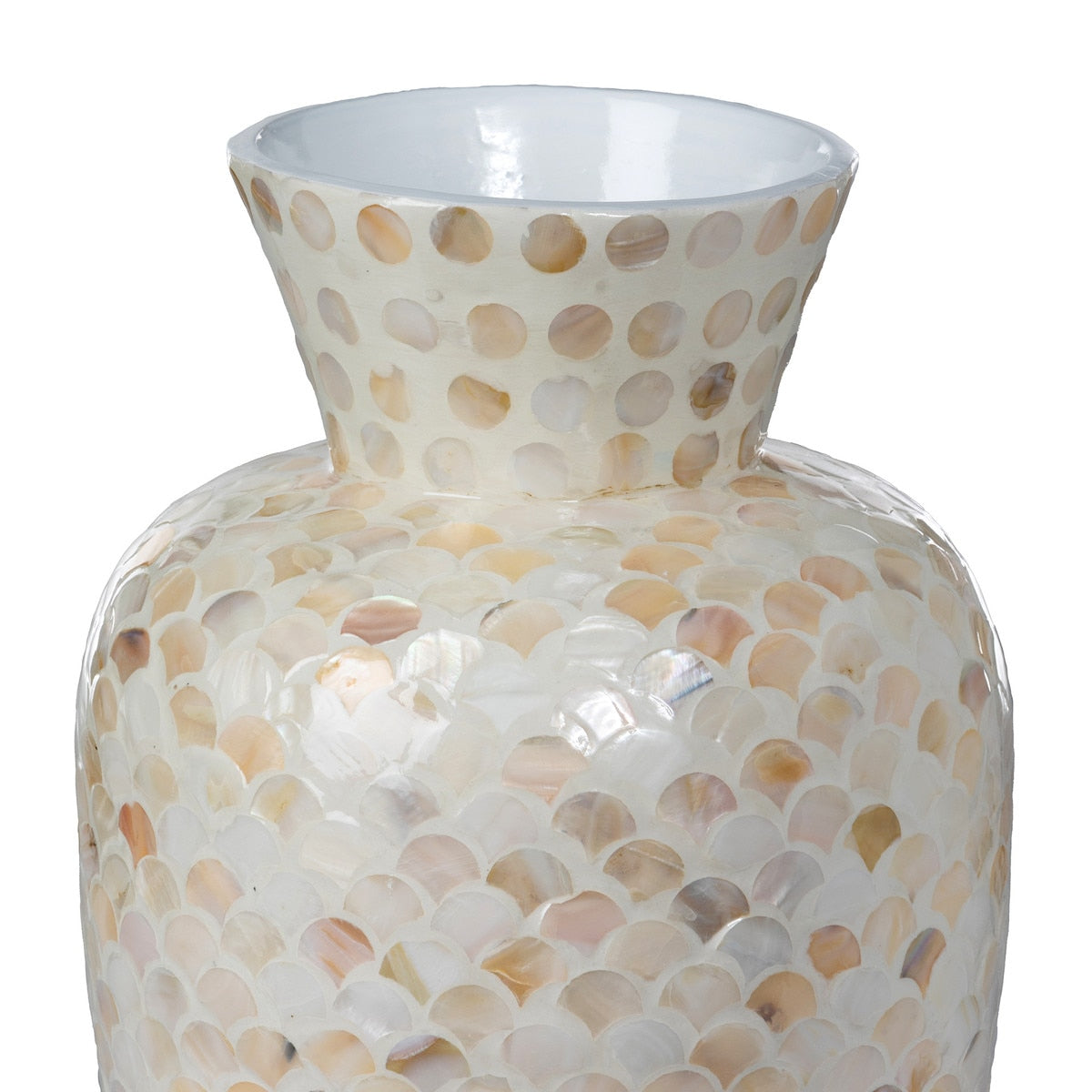 Capraia Coast Mosaic Vase, Mother of Pearl style shot 2