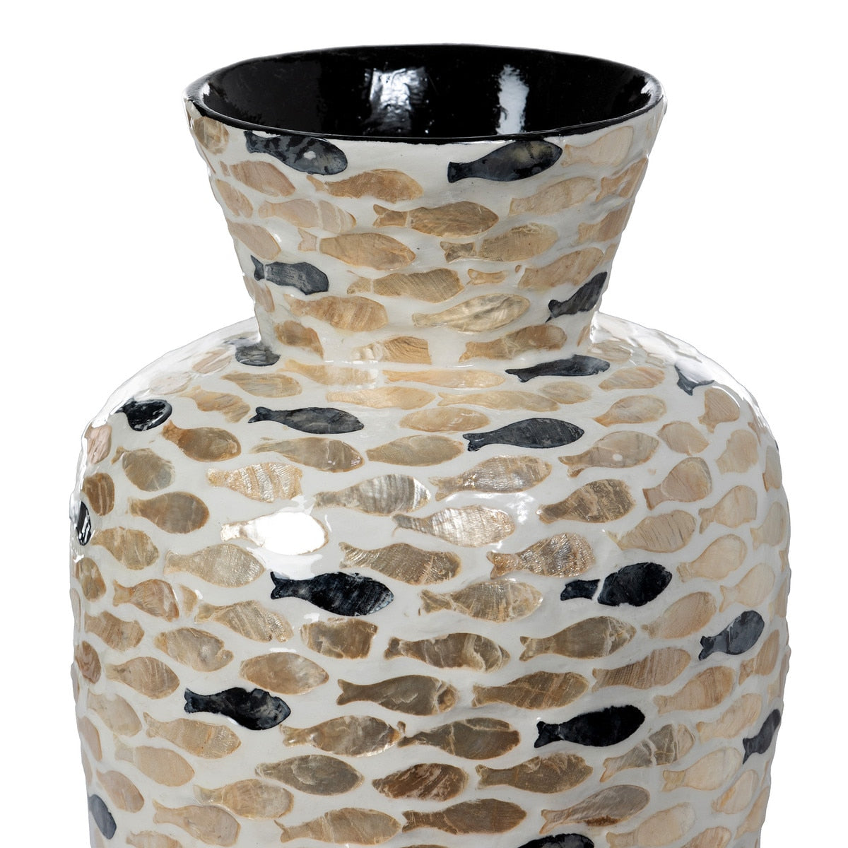 Capraia Coast Vase, Capiz, Nautical style shot 2