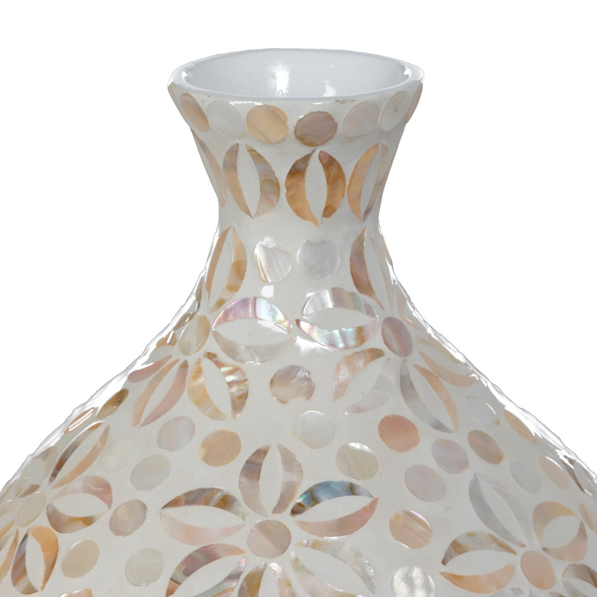 Capraia Coast Floral Vessel, Mother of Pearl style shot 2