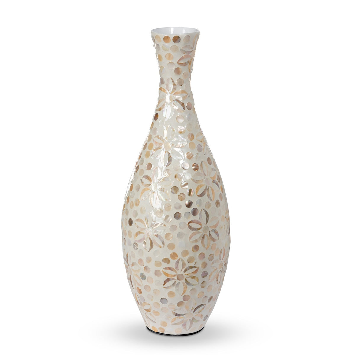 Capraia Coast Tall Floral Vase, Mother of Pearl style shot 1