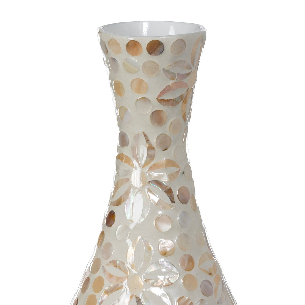 Capraia Coast Tall Floral Vase, Mother of Pearl style shot 2