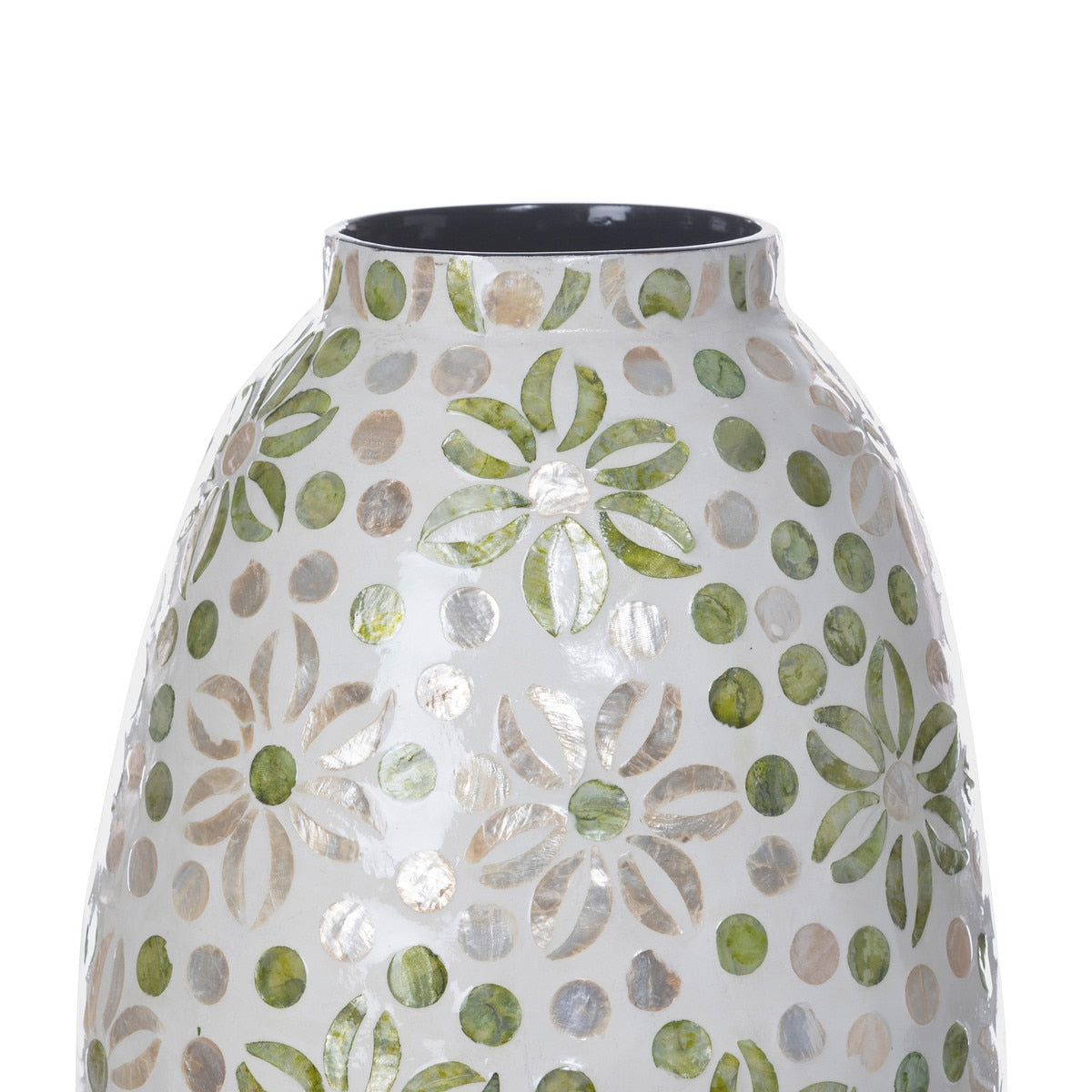 Capraia Coast Large Floral Vase, Capiz style shot 2