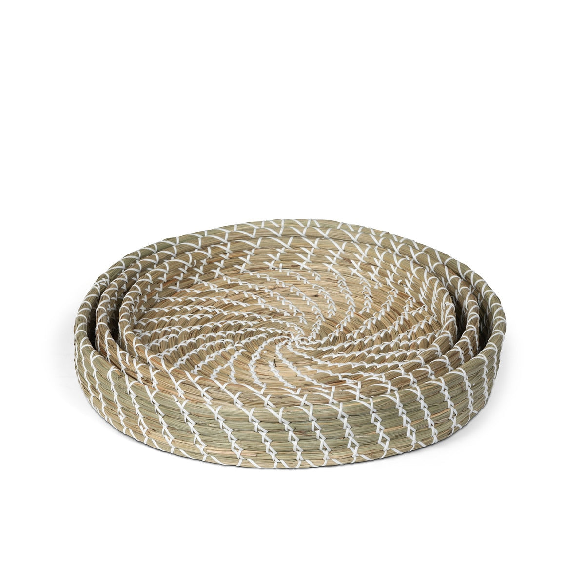 Capraia Coast Round Decorative Trays, Set of 3 style shot 1