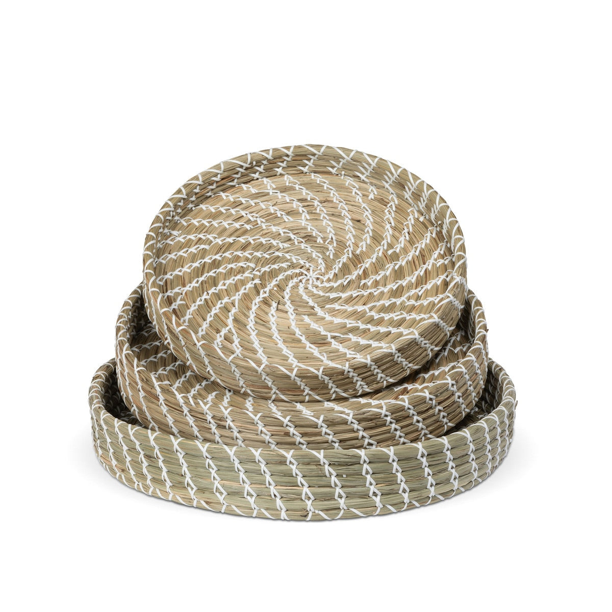 Capraia Coast Round Decorative Trays, Set of 3 style shot 2