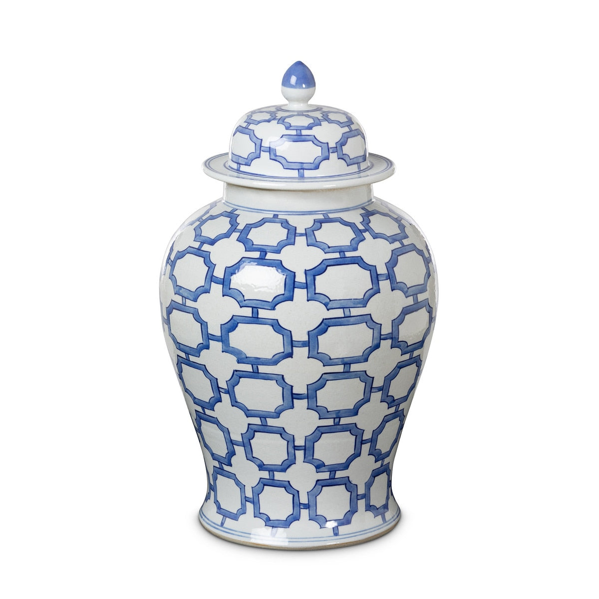 Imperial Ceramic Ginger Jar, Blue and White style shot 1
