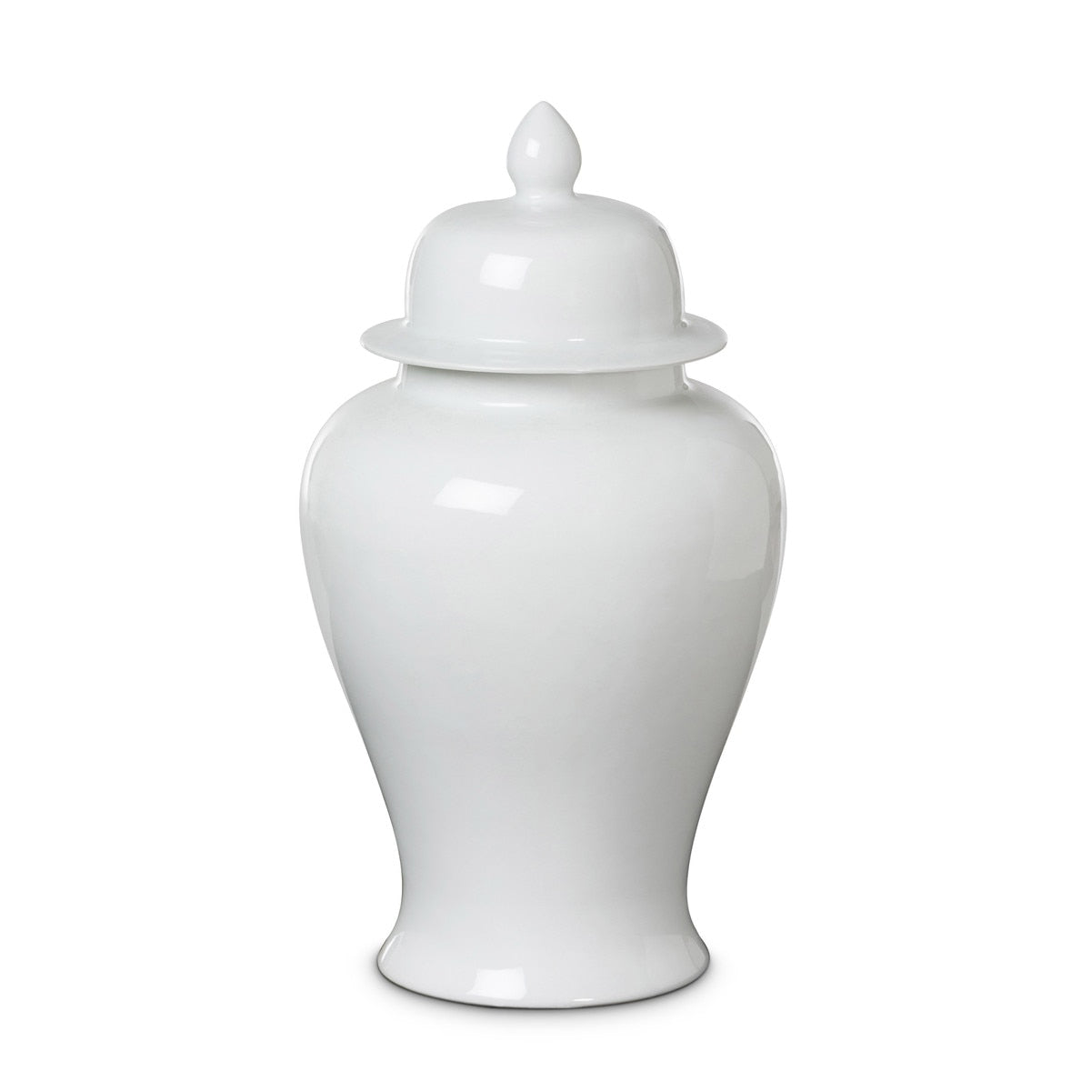 Imperial Ceramic Ginger Jar, Ivory, Large style shot 1