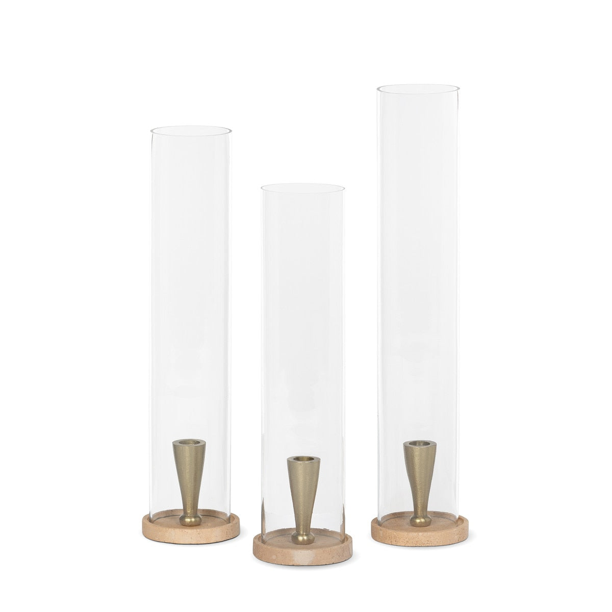 Harrison Candle Holder, Travertine, Set of 3 style shot 1