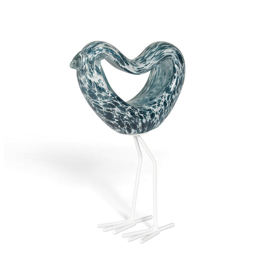 Indigo Glass Bird, Navy Blue, Large style shot 1