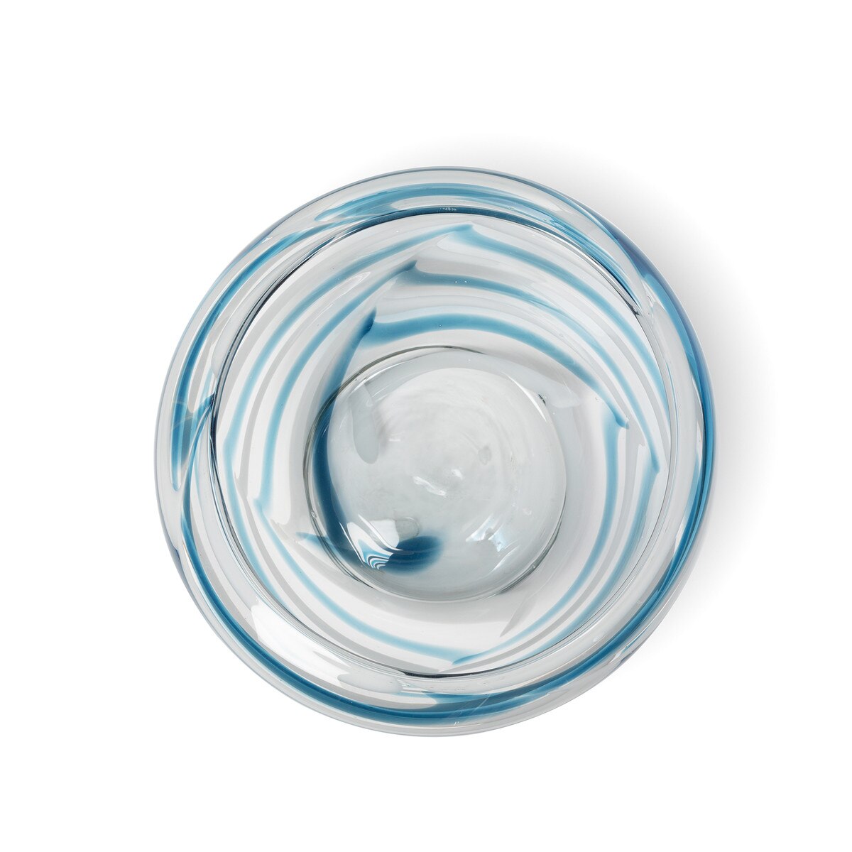 Ocean Glass Vessel, Swirl Blue style shot 2
