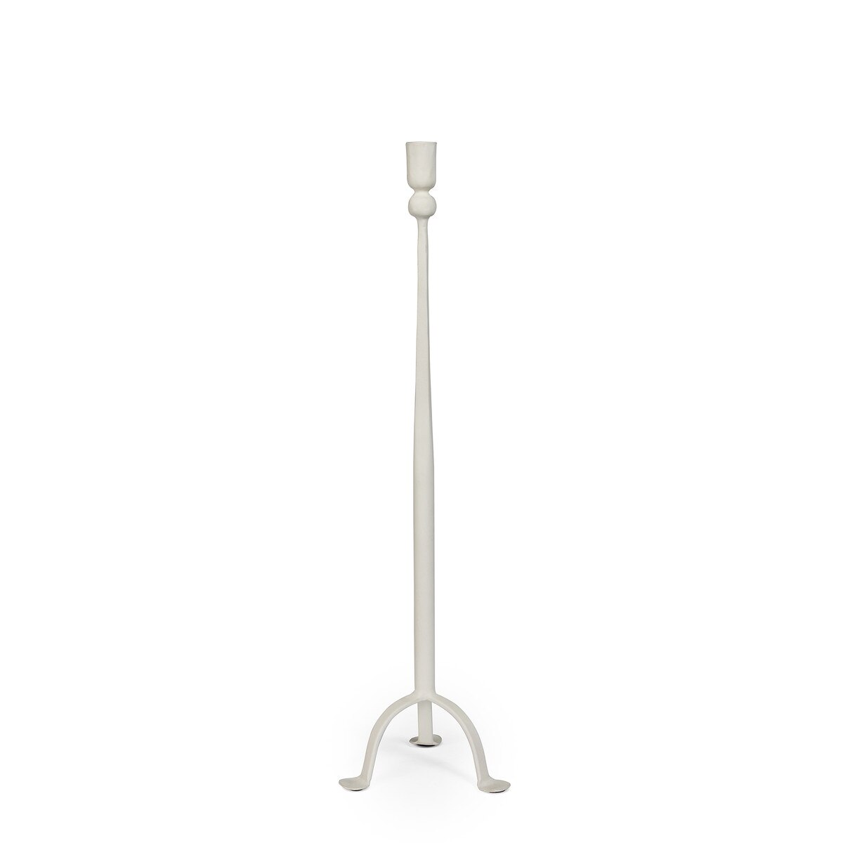 Timeless Taper Candle Holder, Cream, Medium style shot 1