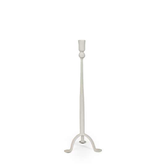 Timeless Taper Candle Holder, Cream, Small style shot 1