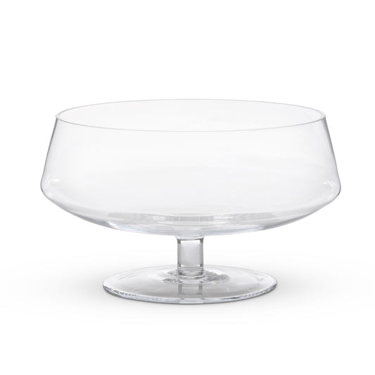 Basia Glass Stemmed Low Bowl