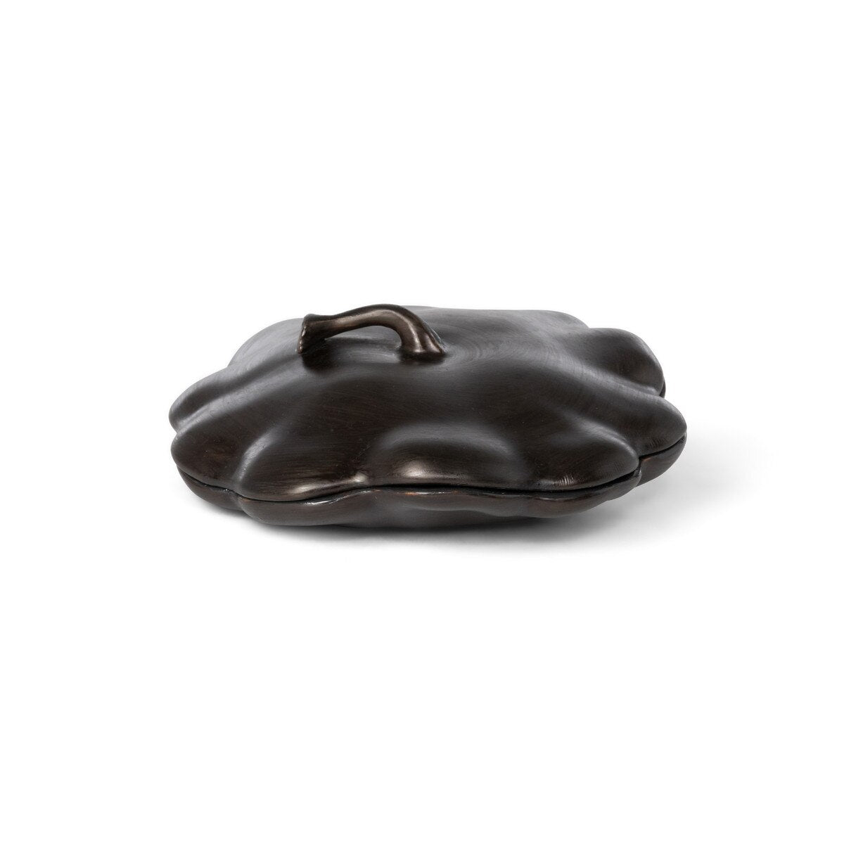 Bronze Lidded Ceramic Pumpkin Bowl Small style shot 1