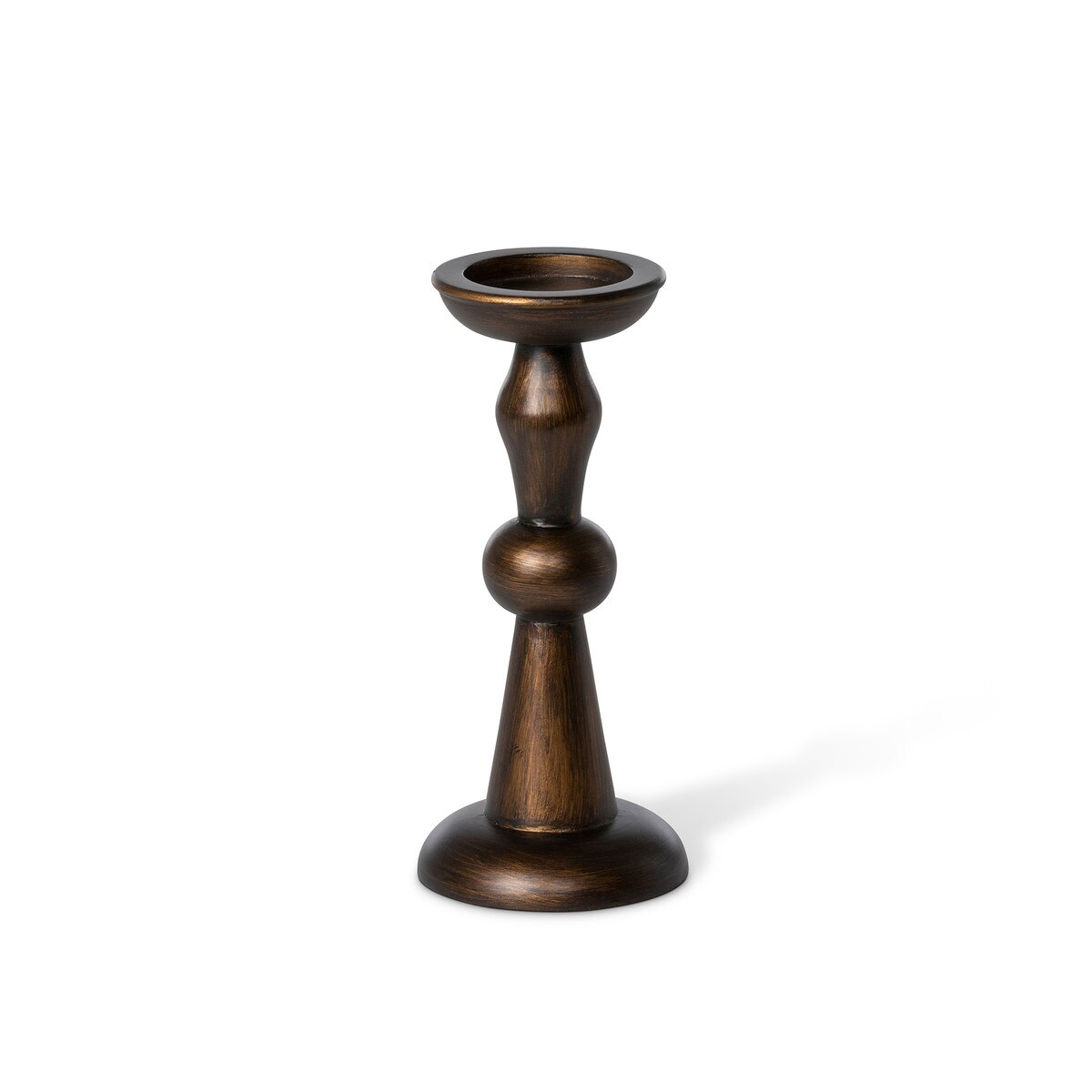 Manor Hearth Wood Candle Holder, Small style shot 1
