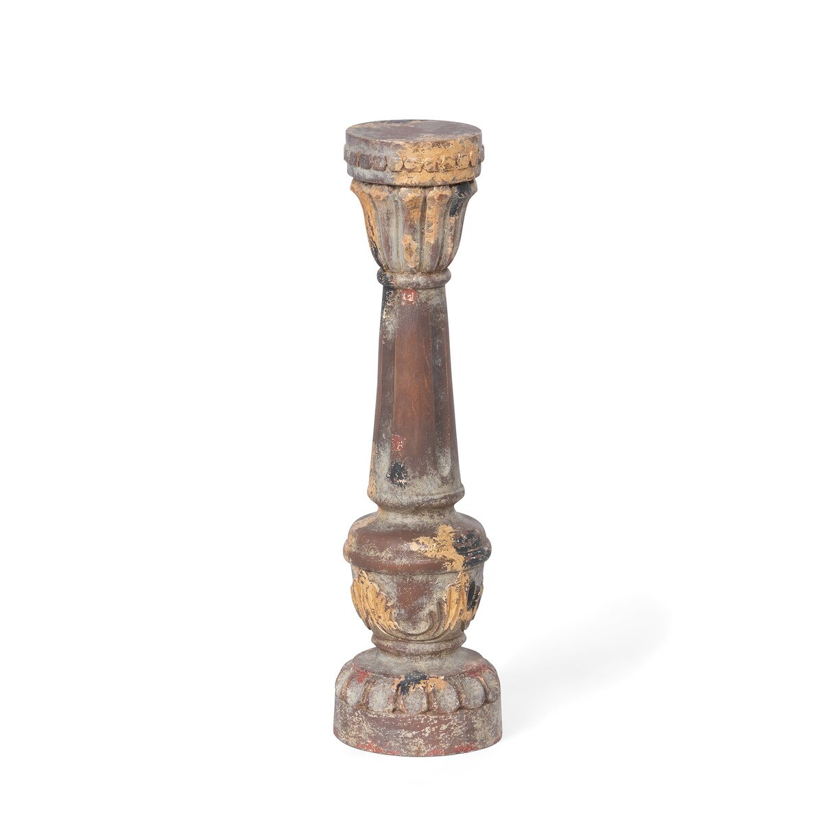 Delgado Carved Wood Candle Holder, 16" style shot 1