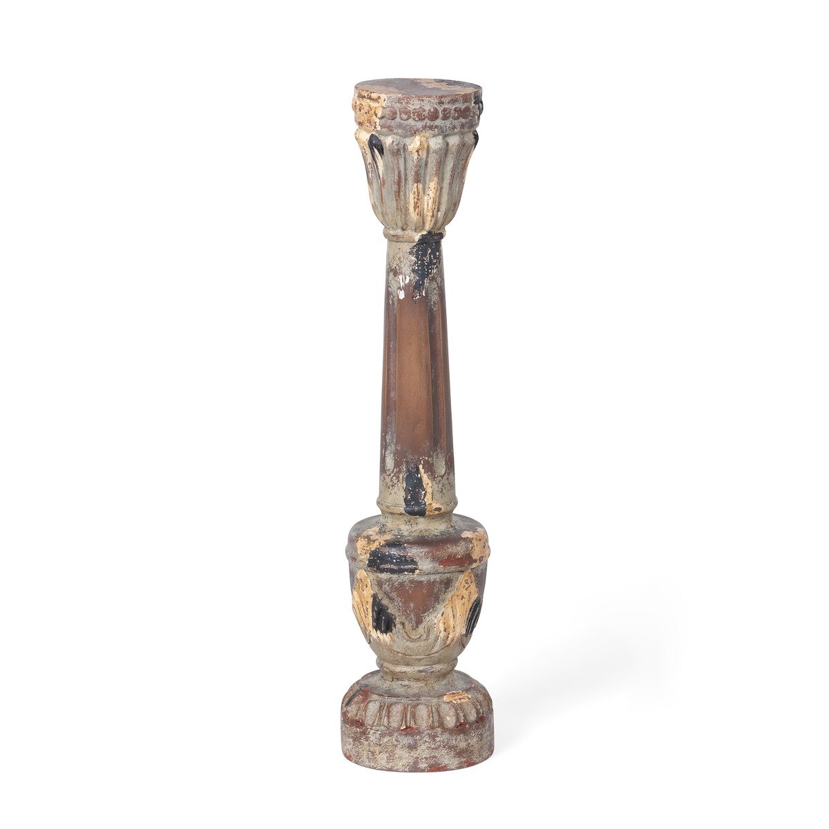 Delgado Carved Wood Candle Holder, 24" style shot 1