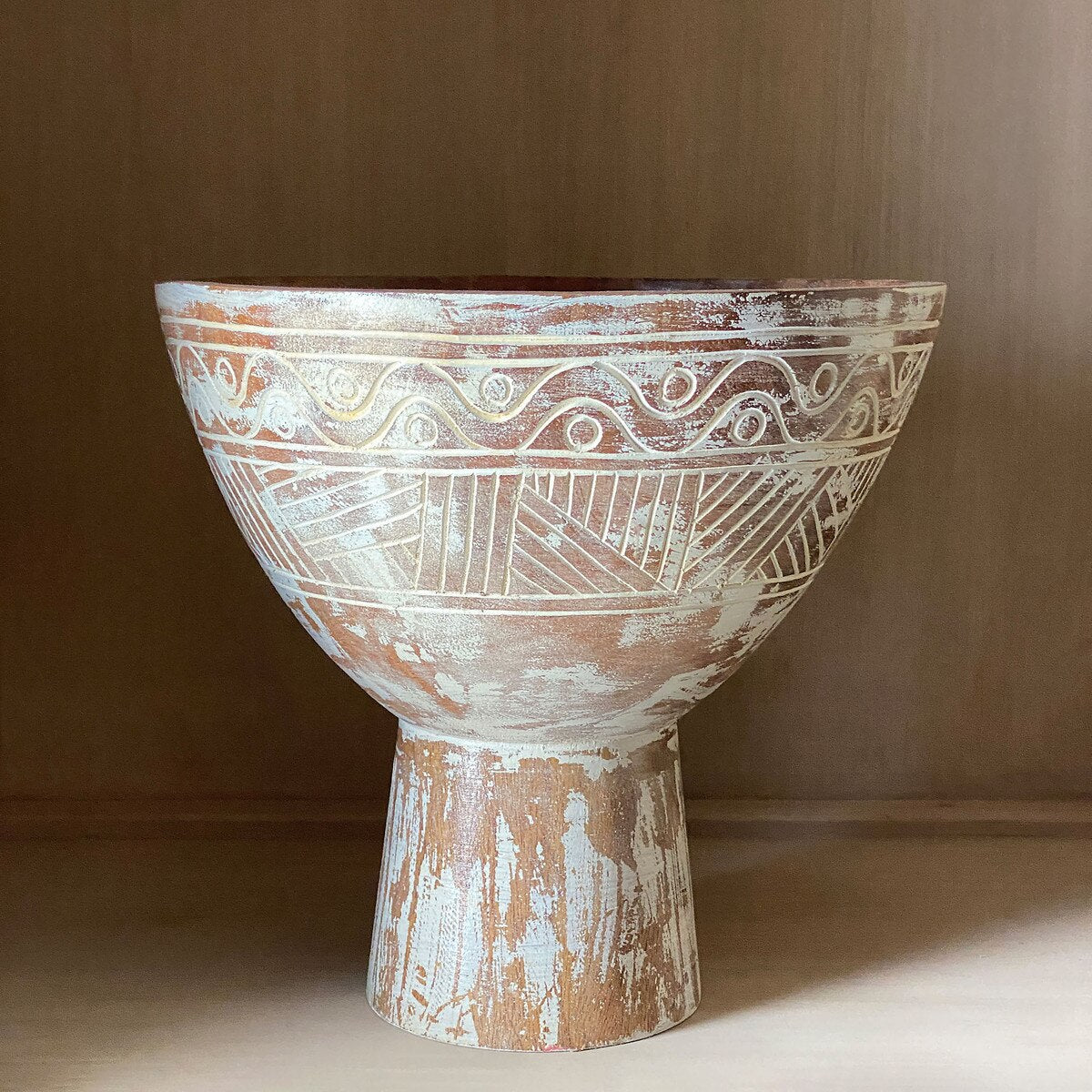 Barstow Carved Wood Decorative Bowl style shot 2