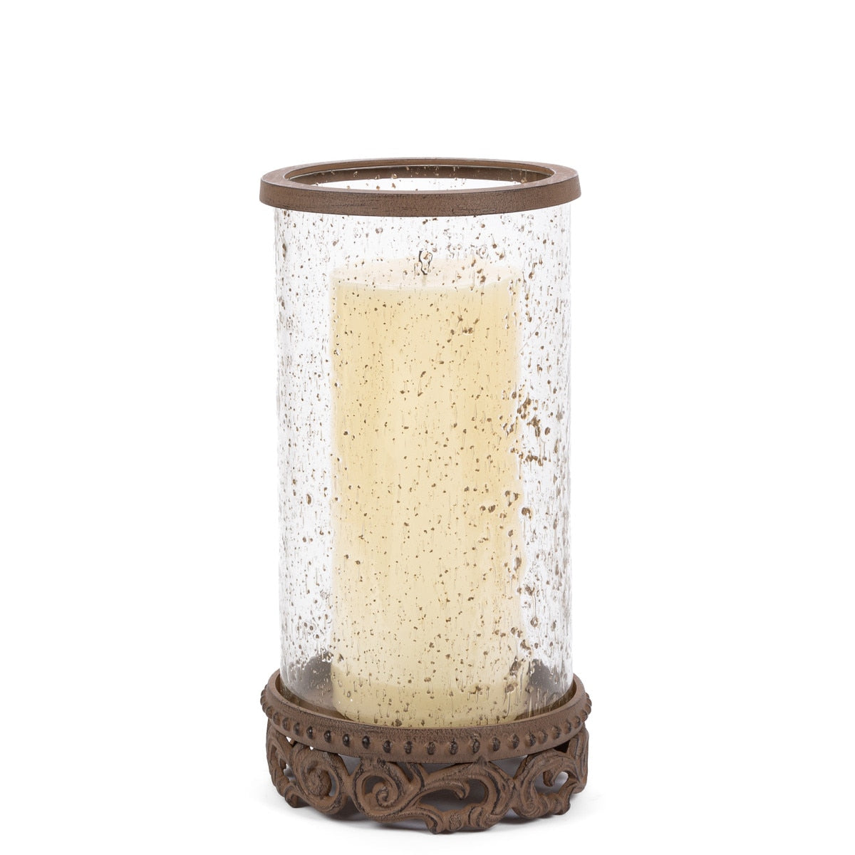 Acanthus Glass Hurricane, 12.75" style shot 2