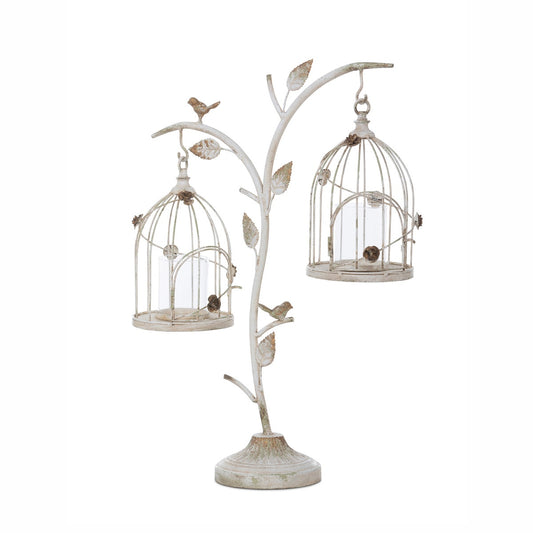 Iron Hanging Bird Cage Votive Holder style shot 1