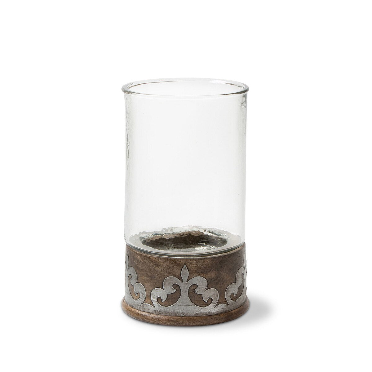 Heritage Inlay Wood Candleholder, 12.5" style shot 1