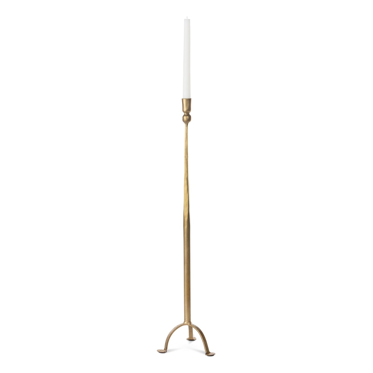 Antique Gold Iron Candlestick, 28" style shot 2