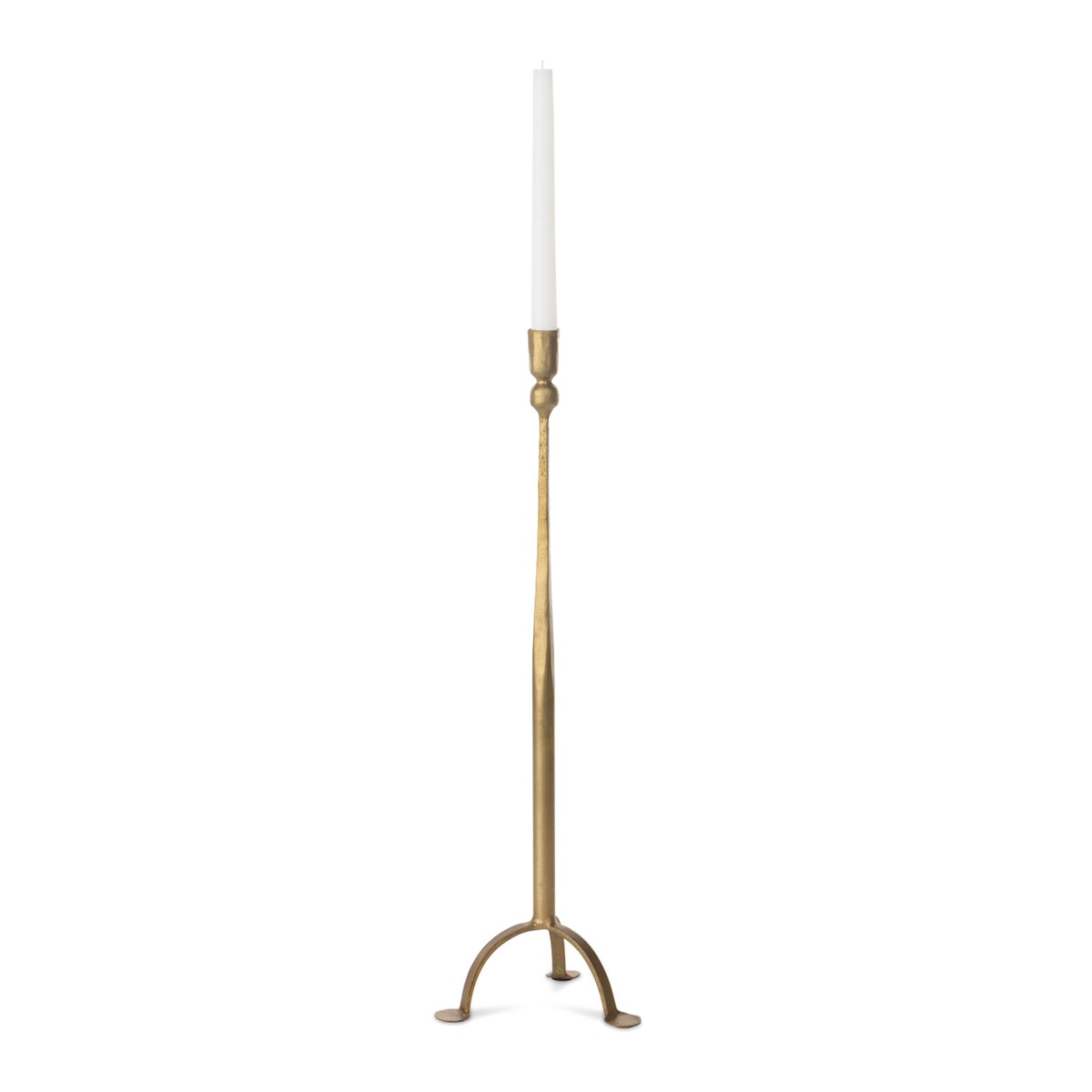 Antique Gold Iron Candlestick, 23" style shot 2