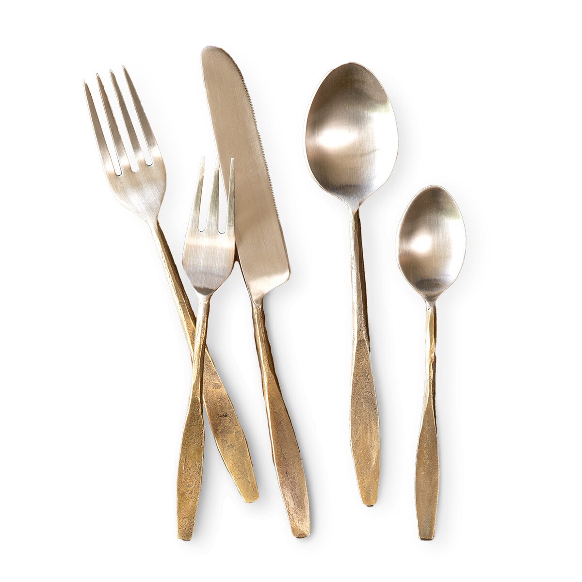 Antique Gold Colonial Flatware Set, Set of 5 style shot 1