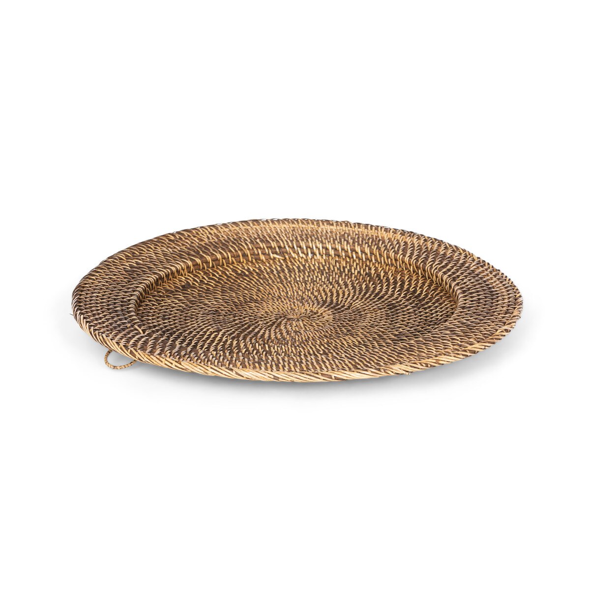 Round Rattan Tray, Medium