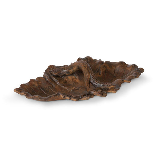 Cast Aluminum Grape Leaf Basket, Small style shot 1